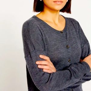 City Featherweight Merino Cardigan
Heather Charcoal